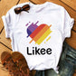 T-shirt à manches courtes imprimé amour