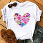 T-shirt à manches courtes imprimé amour