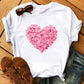 T-shirt à manches courtes imprimé amour