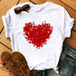 T-shirt à manches courtes imprimé amour