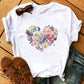 T-shirt à manches courtes imprimé amour
