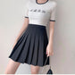 Korean Students All-Match High-Waisted A-Line Slim Slimming Pleated Skirt
