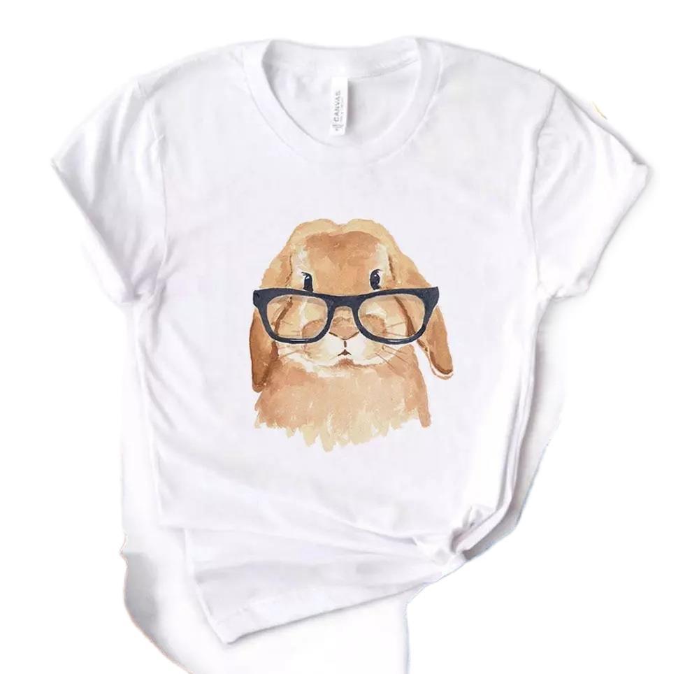 Women's Casual T-Shirt Short Sleeve Cartoon Animal Print