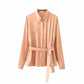 Solid Color Irregular Waist Long-sleeved Bottoming Shirt