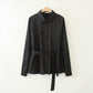 Solid Color Irregular Waist Long-sleeved Bottoming Shirt