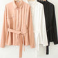 Solid Color Irregular Waist Long-sleeved Bottoming Shirt