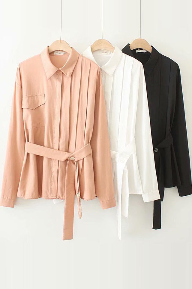 Solid Color Irregular Waist Long-sleeved Bottoming Shirt