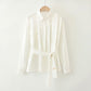 Solid Color Irregular Waist Long-sleeved Bottoming Shirt