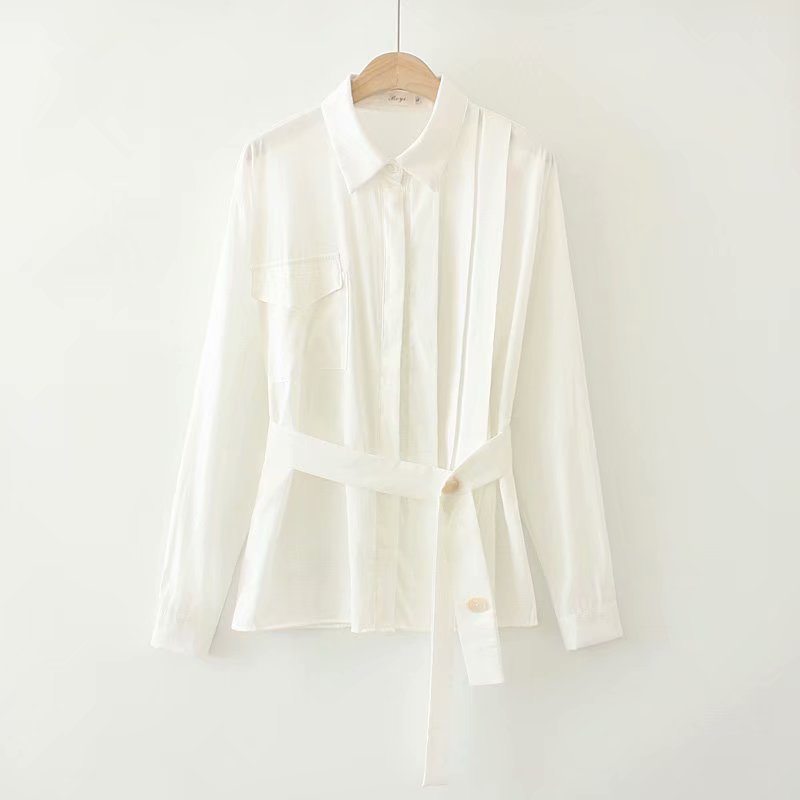 Solid Color Irregular Waist Long-sleeved Bottoming Shirt