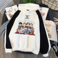 Plus Fleece Youth Color Block Hoodie BE Contrast Color Sweatshirt Women