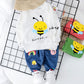 Ensemble deux pièces pour bébé avec pull et pantalon à motif abeille