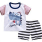 Children's Suit Two-Piece Short, Boy And Girl Cartoon Short-Sleeved Suit, New Special Offer, Drop Shipping