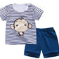 Children's Suit Two-Piece Short, Boy And Girl Cartoon Short-Sleeved Suit, New Special Offer, Drop Shipping