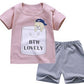 Children's Suit Two-Piece Short, Boy And Girl Cartoon Short-Sleeved Suit, New Special Offer, Drop Shipping