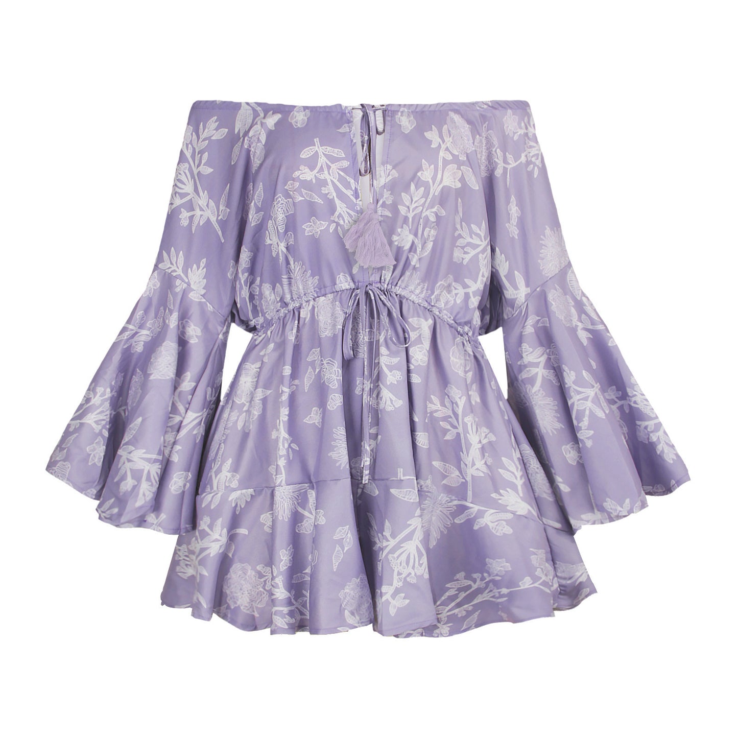 Combinaison courte sexy imprimée pour femme, décontractée et confortable, manches papillon, col bateau, tenue de plage, de fête, tendance