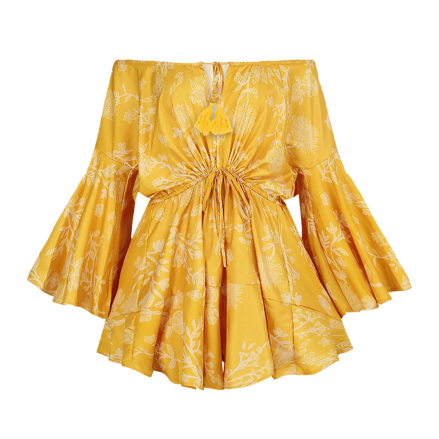Combinaison courte sexy imprimée pour femme, décontractée et confortable, manches papillon, col bateau, tenue de plage, de fête, tendance