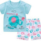Children's Suit Two-Piece Short, Boy And Girl Cartoon Short-Sleeved Suit, New Special Offer, Drop Shipping