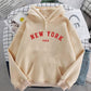 NEW Colors Sweatshirts Velvet Winter Women's NEW YORK