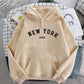 NEW Colors Sweatshirts Velvet Winter Women's NEW YORK