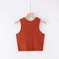 Solid Color Sleeveless Bottoming Vest Top