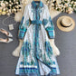 Vintage Print Long Skirt Catwalk