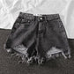 Été Nouveau Denim Taille Haute Coréen Shorts Femmes Ample Trous Chic Gland Un Mot Large Jambe Chaude Pantalon Tendance