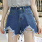 Été Nouveau Denim Taille Haute Coréen Shorts Femmes Ample Trous Chic Gland Un Mot Large Jambe Chaude Pantalon Tendance