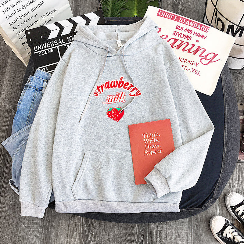 HarajukuStrawberry Milk Graphic Sweatshirt