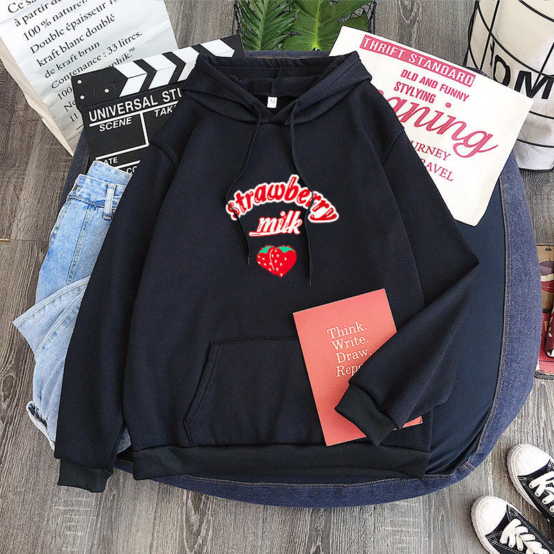 HarajukuStrawberry Milk Graphic Sweatshirt