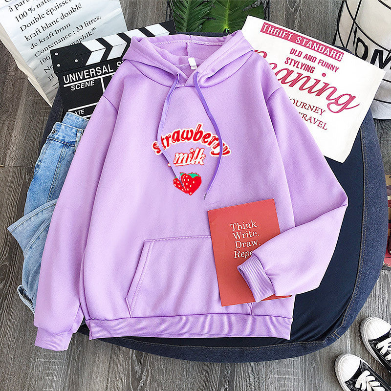 HarajukuStrawberry Milk Graphic Sweatshirt