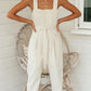 Fashion Retro Lace Up One Piece Waist Pants Women's New Tooling Overalls