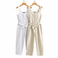 Fashion Retro Lace Up One Piece Waist Pants Women's New Tooling Overalls