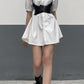Waist Seal White Shirt Skirt Women's Mid-length