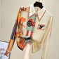Temperament Long-sleeved New Chiffon Exquisite Lazy Style European Station Print Top