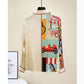 Temperament Long-sleeved New Chiffon Exquisite Lazy Style European Station Print Top