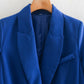 ZA Femmes Mode Bureau Porter Un Bouton Blazer Manteau Vintage Manches Longues Poches Femme Vêtements D'extérieur Chic Hauts
