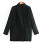 ZA Femmes Mode Bureau Porter Un Bouton Blazer Manteau Vintage Manches Longues Poches Femme Vêtements D'extérieur Chic Hauts