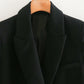 ZA Femmes Mode Bureau Porter Un Bouton Blazer Manteau Vintage Manches Longues Poches Femme Vêtements D'extérieur Chic Hauts