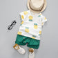 Handsome Short Sleeve Western Style Two-piece Suit