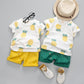 Handsome Short Sleeve Western Style Two-piece Suit