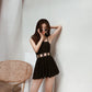 skirt One-Piece Swimsuit W0ith Small Chest Gathered