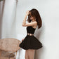 skirt One-Piece Swimsuit W0ith Small Chest Gathered