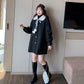 Manteau d'hiver pour femme, mélange de vêtements Kawaii, en velours épais, pur, chaud, élégant, polyvalent, pour étudiantes, en laine, quotidien, unique