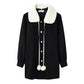 Manteau d'hiver pour femme, mélange de vêtements Kawaii, en velours épais, pur, chaud, élégant, polyvalent, pour étudiantes, en laine, quotidien, unique