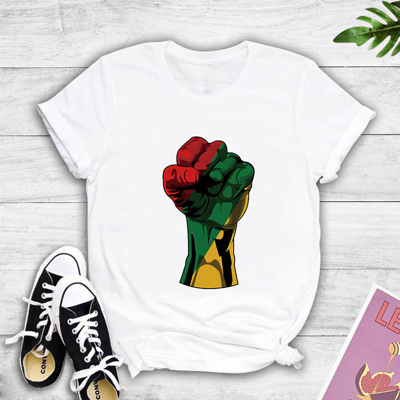 I Cant Breathe Fist Casual Fashion Wild Trend Soft Breathable Short-Sleeved T-Shirt