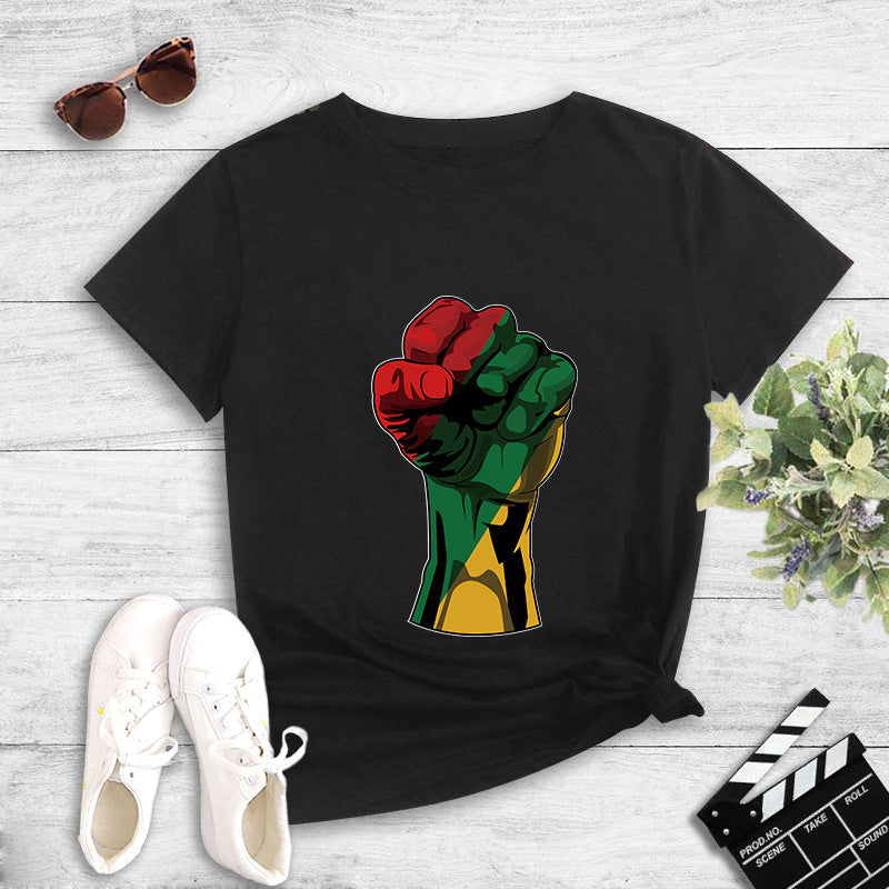 I Cant Breathe Fist Casual Fashion Wild Trend Soft Breathable Short-Sleeved T-Shirt
