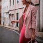 Loose Plaid Pink Small Suit Fashion Jacket