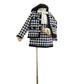 Ensemble deux pièces pour fille, style occidental, européen et américain, avec manteau et jupe courte, style petit parfum, automne et hiver