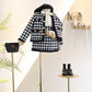 Ensemble deux pièces pour fille, style occidental, européen et américain, avec manteau et jupe courte, style petit parfum, automne et hiver