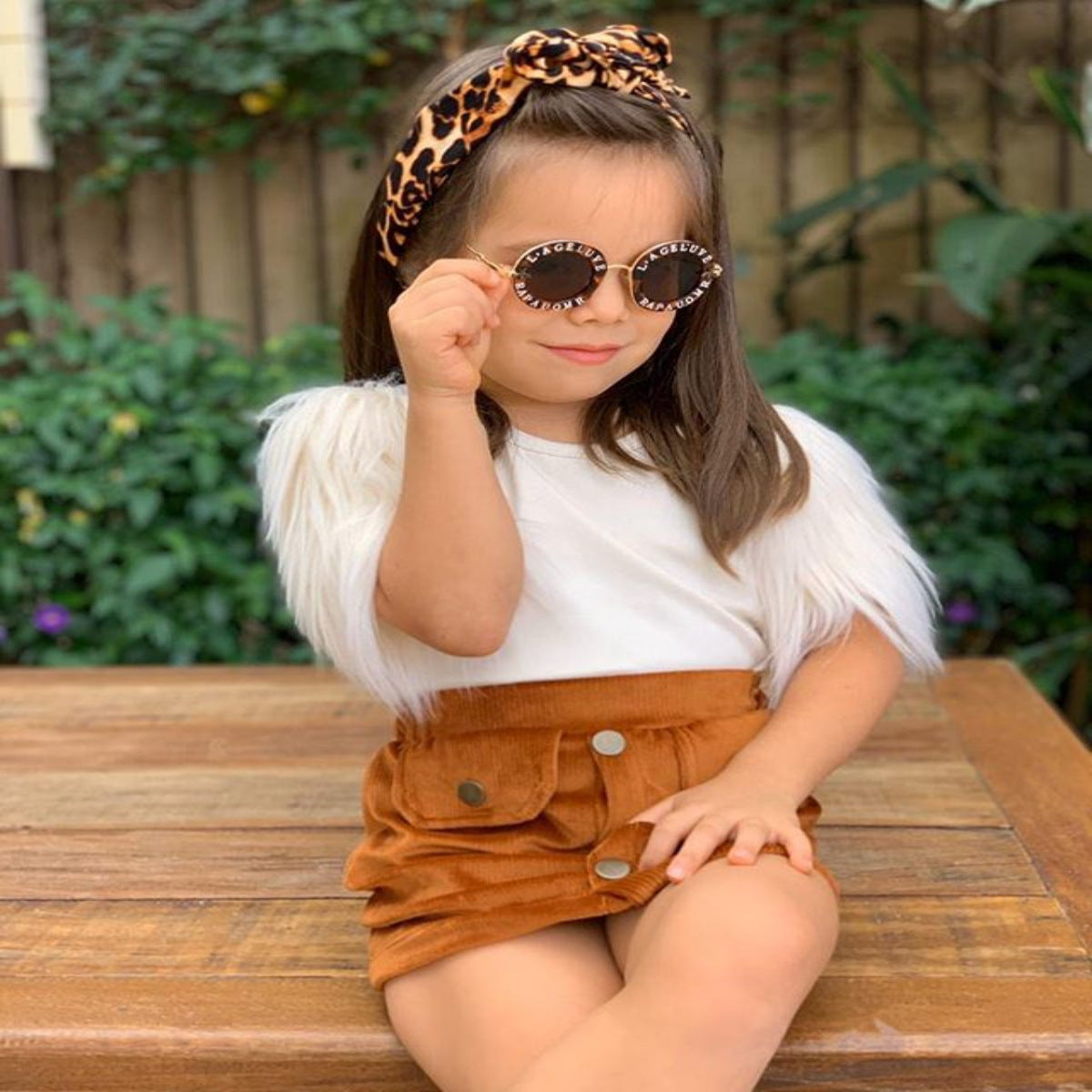 Corduroy Skirt Suit With Metal Buttons